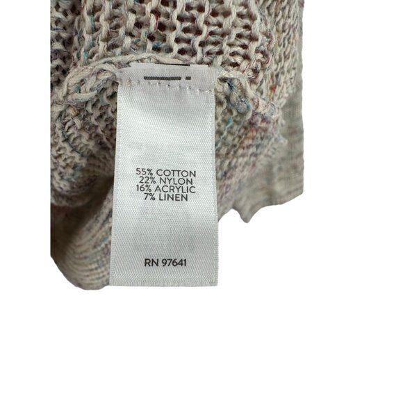 J. Jill‎ Women's V-Neck Sweater M Multicolored Speckled Knit FLAW - Picture 8 of 10